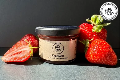 Конфитюр "Сырный сомелье" клубника с ананасом и розовым шампанским 100г