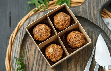 Набор 4 сырных конфет с Брюностом "Larka Chocolates"